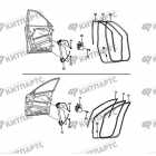 Стеклоподъемник передней двери и уплотнители