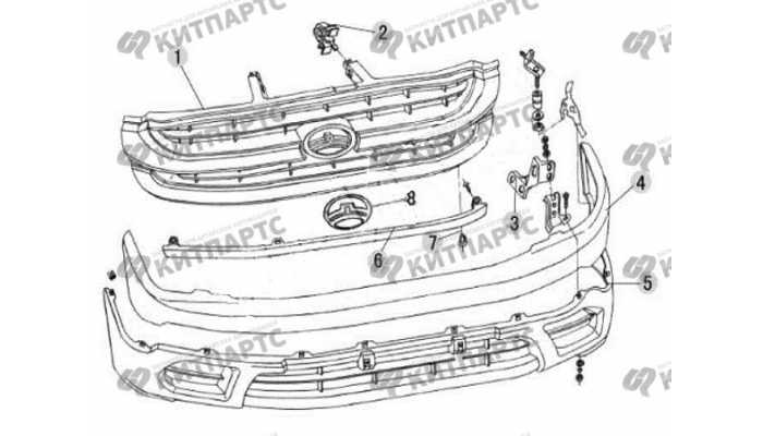 Бампер передний, облицовка радиатора Great Wall