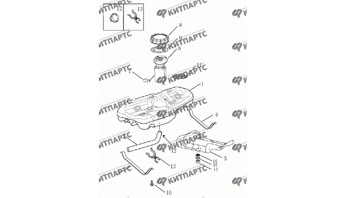 Бак топливный Geely Emgrand (EC7)