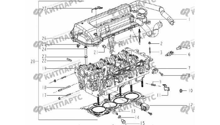 Головка блока цилиндров Geely Vision (FC)